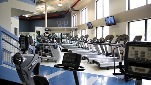 Photo of treadmills in the West Plains Civic Center Fitness Center.