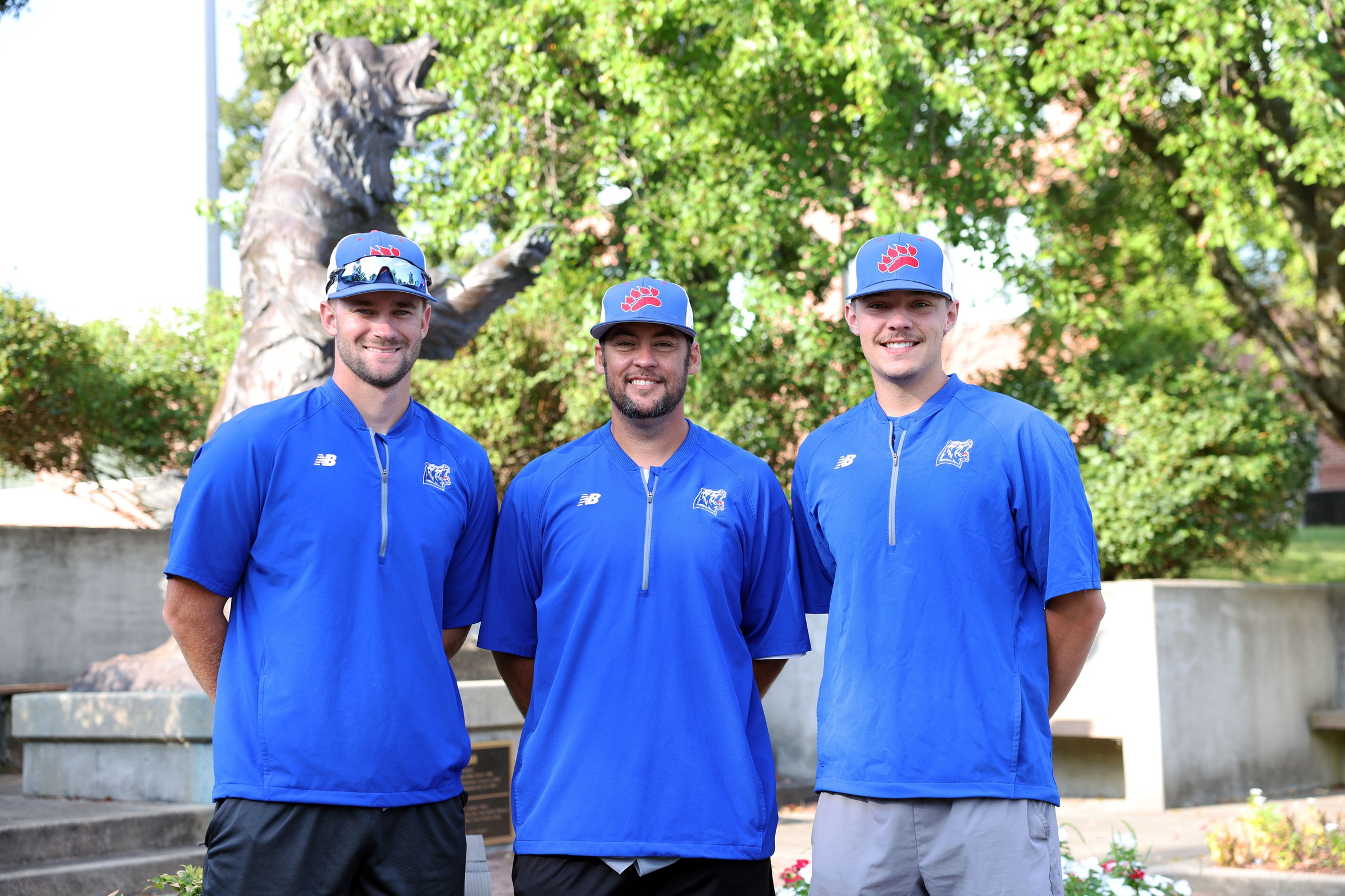 The coaching staff for the 2024-2025 Grizzly Baseball team at Missouri State University-West Plains (MSU-WP) is set. From left are Assistant Coach Jakob Woods, Head Coach Kadem Tharp and Assistant Coach Bo Crites. (MSU-WP Photo)