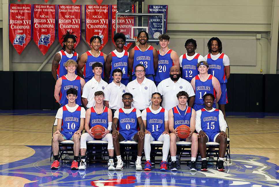 Front row from left, Nathan Kinsella, Gaige Pitts, Kyle Germany, Detroit, Javian Downey, Lucas Prolla and Darion Combs. Second row: Gavin Boddie, team manager Blake Harris, graduate assistant coach Joe Greenwood, head coach Jared Phay, assistant coach Michael Poindexter and Riley Whiteaker. Back row: Kendon Peebles, Carlos Paul III, Trayon Grant, Lionel Kumwimba, Democratic Republic of the Congo, Tom Emerick, Ergie Kougnami and Kamari Vinson.